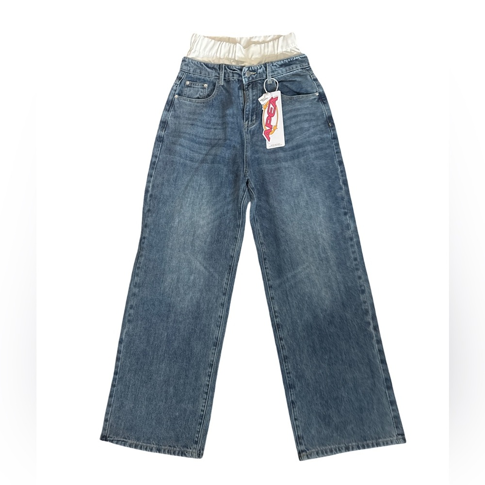 Blue Wide Leg Jeans